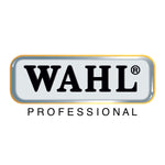 The Wahl Professional logo on a white background, featuring a silver badge with a gold border and black text reading 'WAHL PROFESSIONAL'.