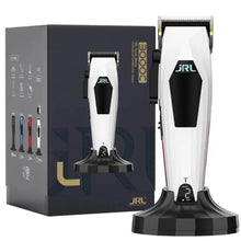 Hair trimmer with packaging and JRL branding on a white background