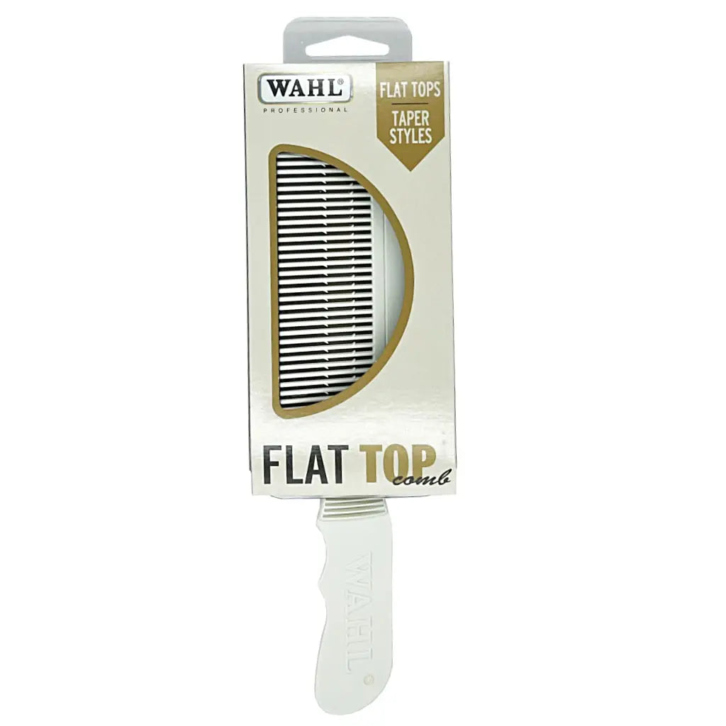 Wahl Large Flat Top Comb-Off White - BUYBARBER.COM