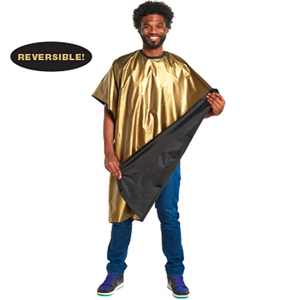 24K Barber Black - Gold Cape Reversible - BUYBARBER.COM