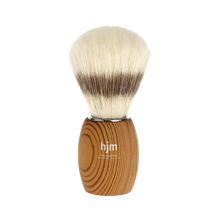 HJM Shaving Brush, Pure Bristle, Beech Wood Natural - BUYBARBER.COM