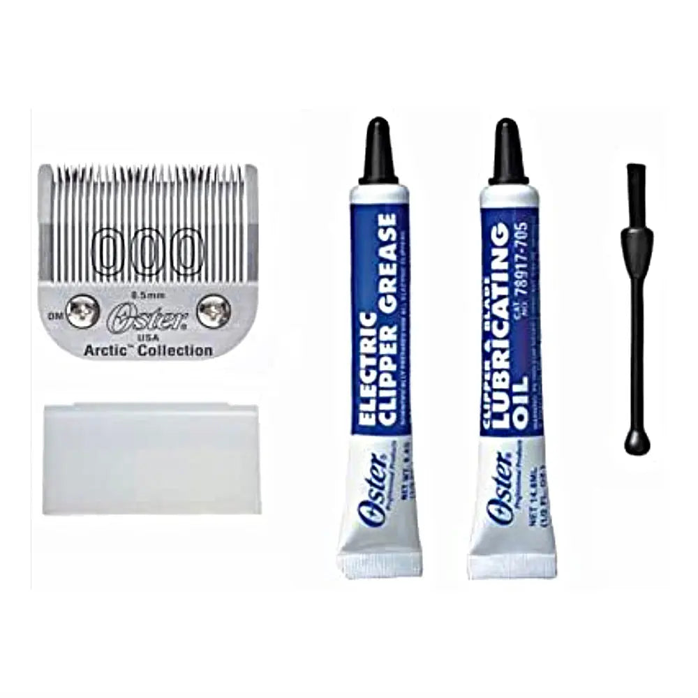 "Professional barber set featuring Oster Classic 76 Hair Clippers with accessories"
