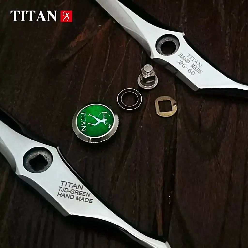 Handmade Japan TJD- Green Stainless Steel Hair Cutting Shears | Shop BuyBarber