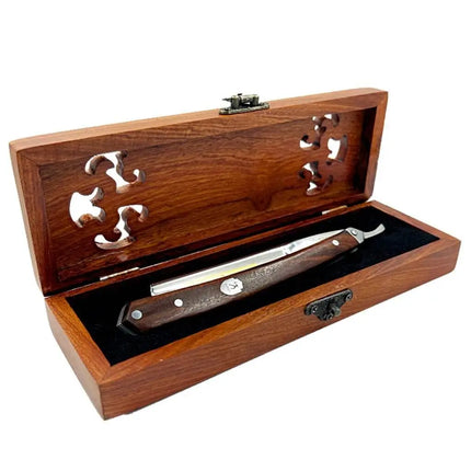 Hand Made Japan  Straight Razor 5/8" Mahogany- Gold Limited Edition - BUYBARBER.COM