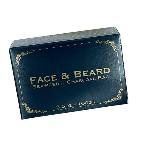 Face and Beard Seaweed-Charcoal Bar 3.5oz-100gr - BUYBARBER.COM