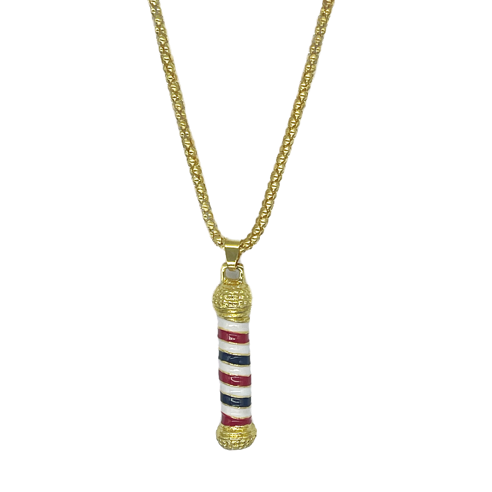 Shop BuyBarber Gold Barber Pole Necklace