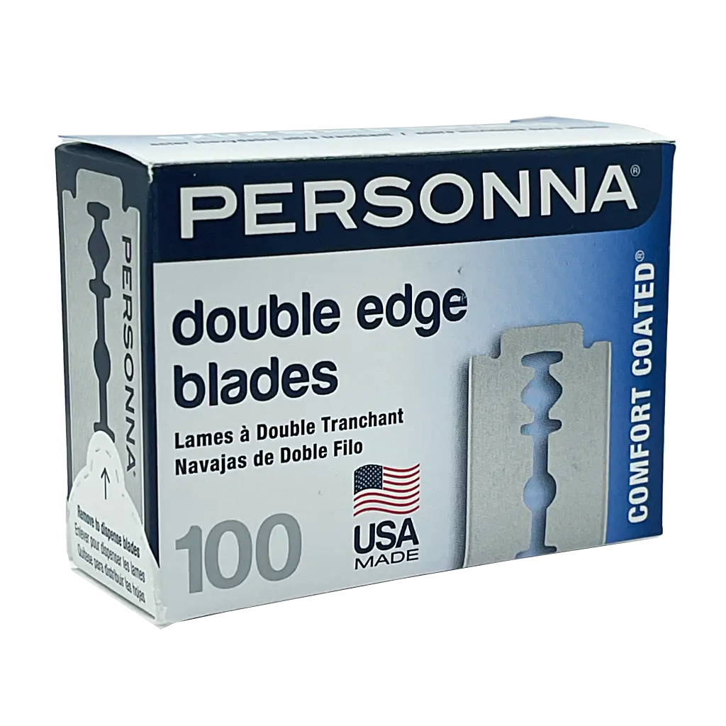 Personna Double Edge Razor Blades 100 count- Made in the USA - BUYBARBER.COM