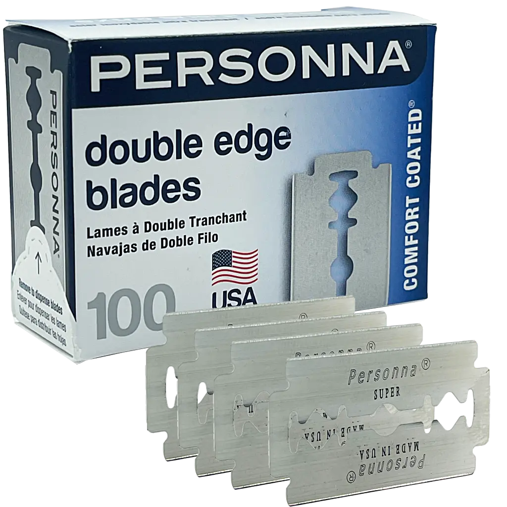 Personna Double Edge Razor Blades 100 count- Made in the USA - BUYBARBER.COM