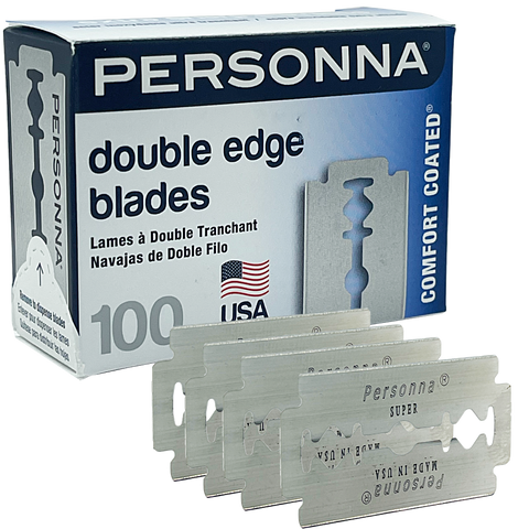 Personna Double Edge Razor Blades 100 count- Made in the USA