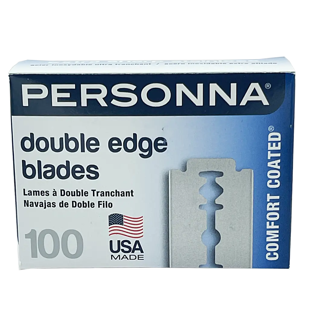 Personna Double Edge Razor Blades 100 count- Made in the USA - BUYBARBER.COM