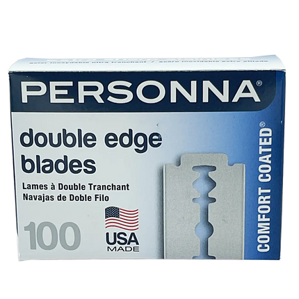 Personna Double Edge Razor Blades 100 count- Made in the USA - BUYBARBER.COM