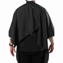 Barber Strong Classic Barber Cutting Cape - Black/White Pinstripe - BUYBARBER.COM