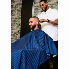 Barber Strong Classic Barber Cutting Cape - Blue/White Pinstripe Barber Strong
