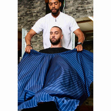 Barber Strong Classic Barber Cutting Cape - Blue/White Pinstripe Barber Strong