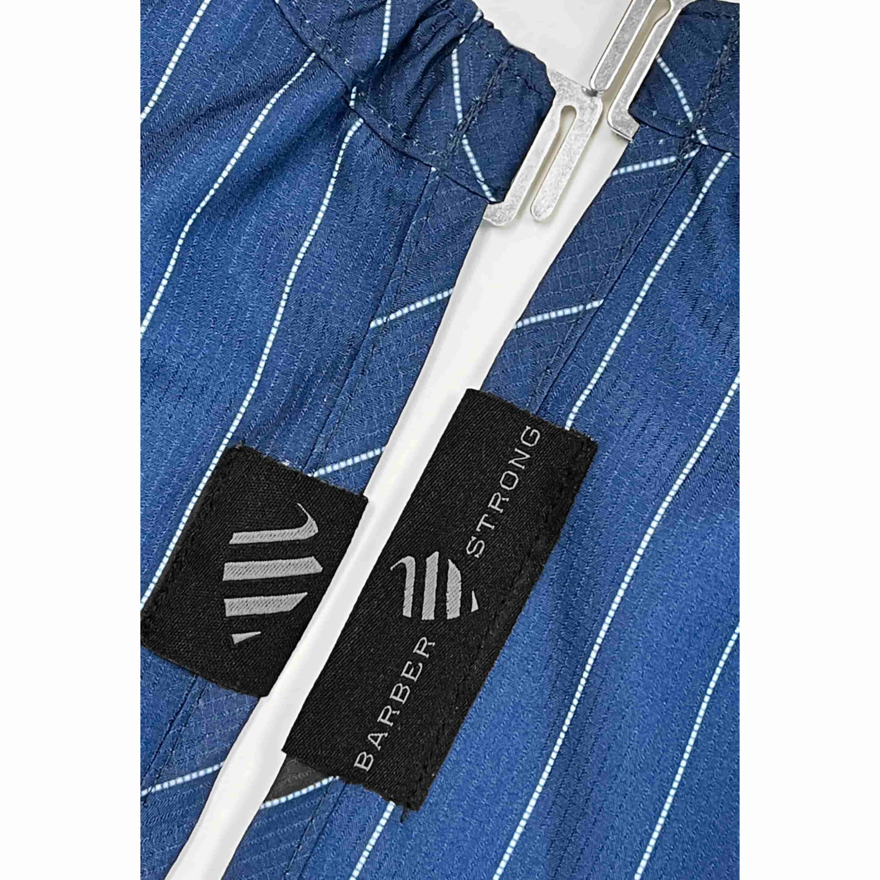 Barber Strong Classic Barber Cutting Cape - Blue/White Pinstripe Barber Strong