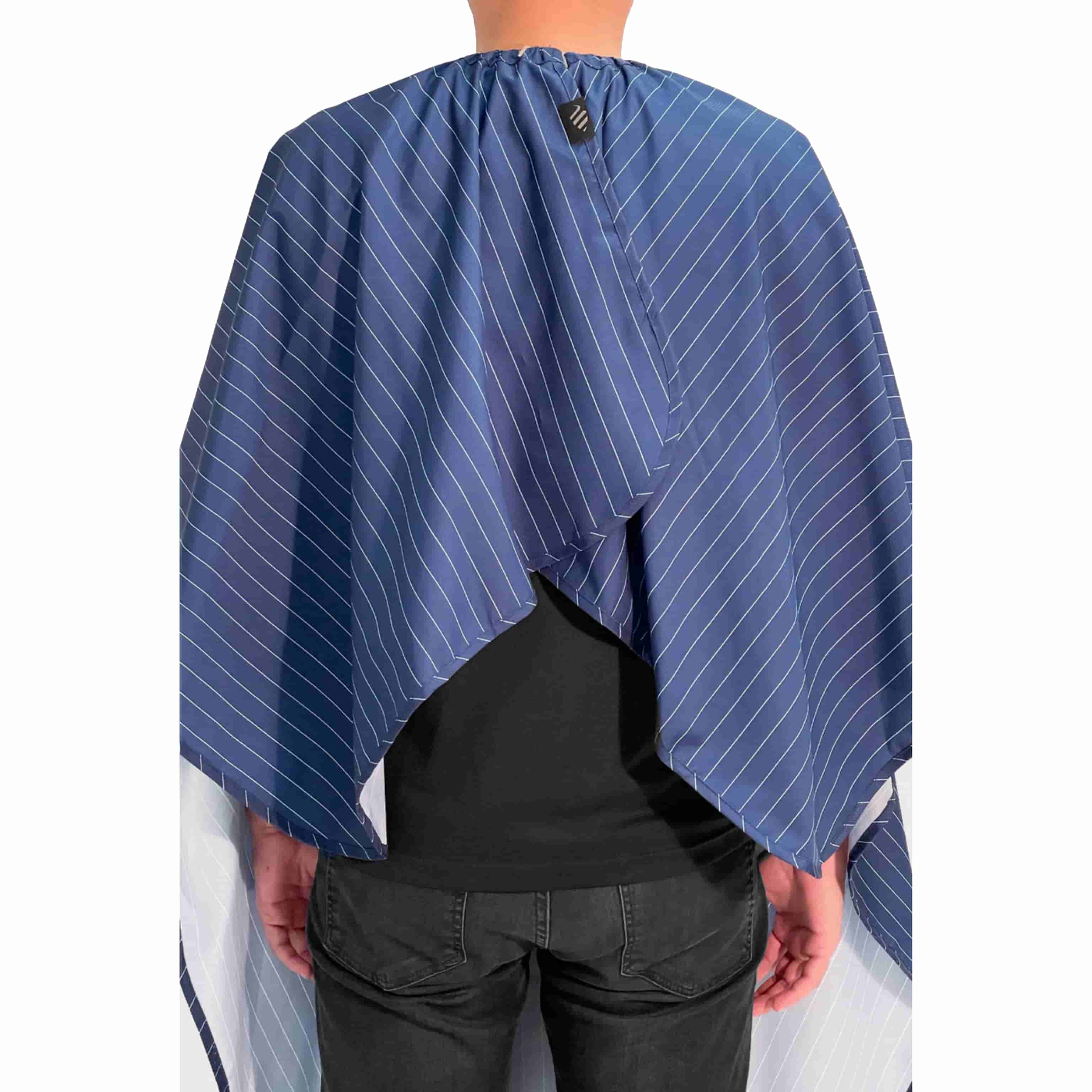 Barber Strong Classic Barber Cutting Cape - Blue/White Pinstripe Barber Strong