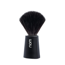 NOM Shaving Brush, Black Fibre, Plastic Black - BUYBARBER.COM
