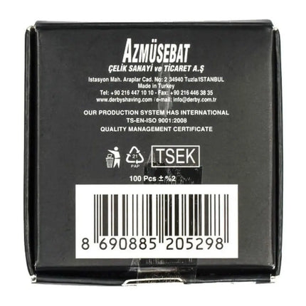 Derby Premium Single Edge Blades 100 pack - BUYBARBER.COM