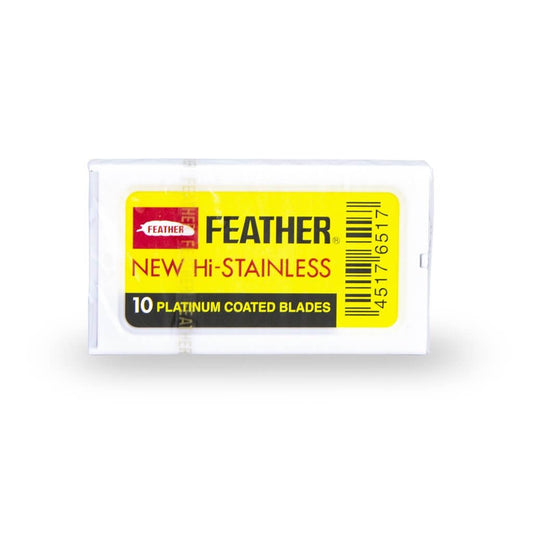 Feather Hi-Stainless Double Edge Blade 10pk - BUYBARBER.COM