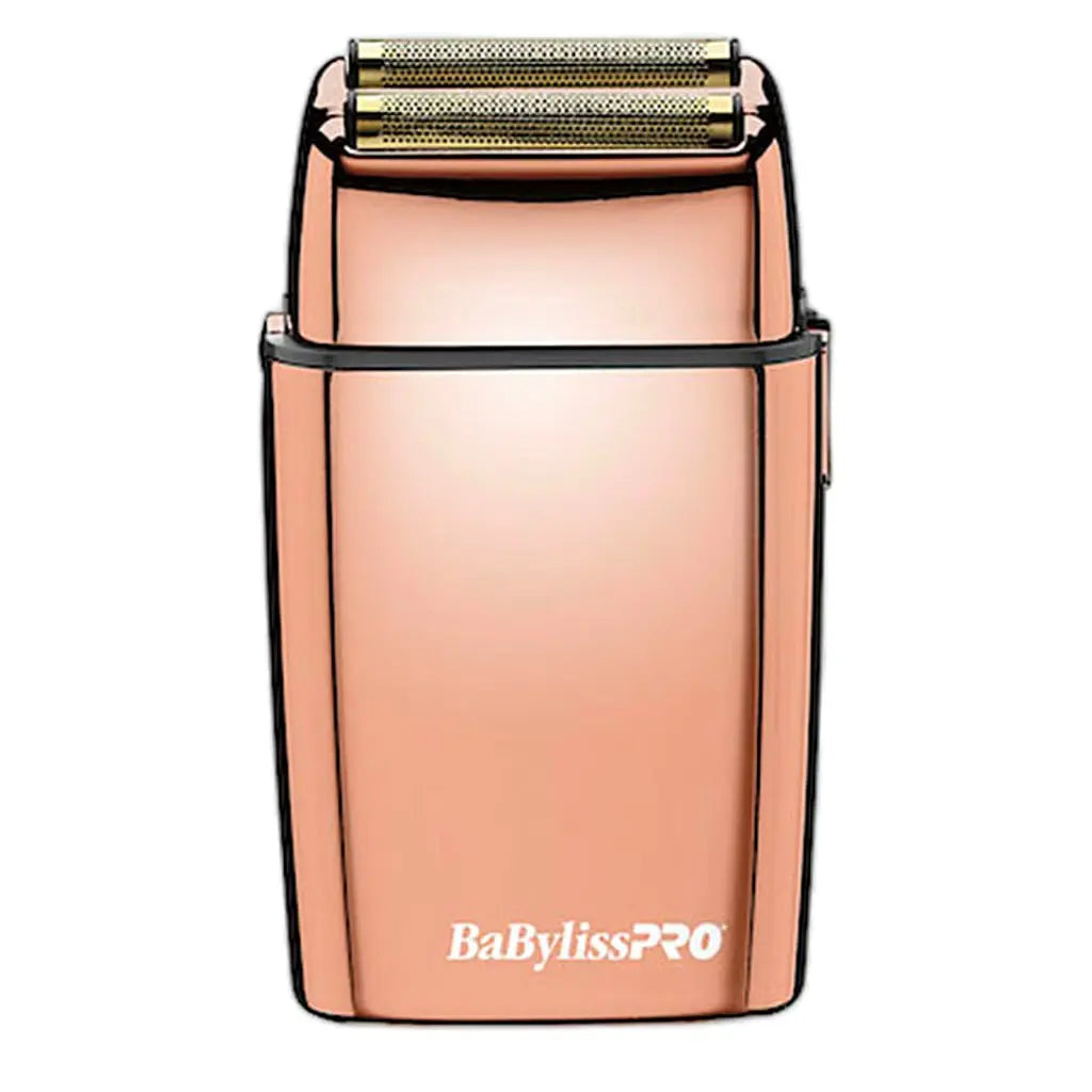 BaBylissPRO® FOILFX02™ Cordless Rose Gold Metal Double Foil Shaver- Lowest price In Cart - BUYBARBER.COM