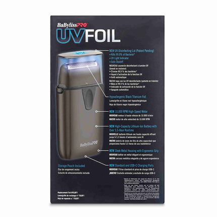 BaBylissPRO® UV Foil Single Foil Shaver - BUYBARBER.COM