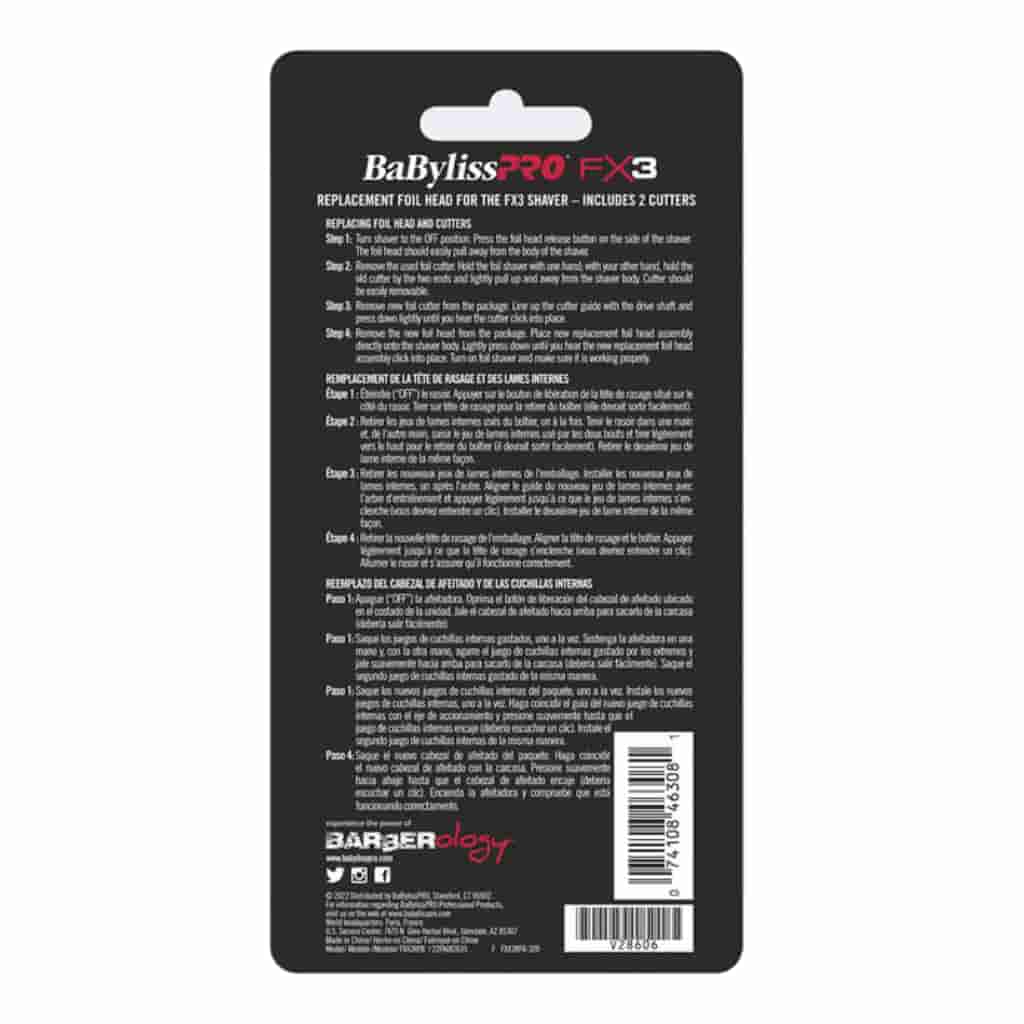 BaBylissPRO® FX3 Professional High Speed Foil Shaver Replacement Foil & Cutter - BUYBARBER.COM