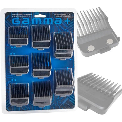 Gamma+ Stylecraft Double Magnetic Guards- Black - BUYBARBER.COM
