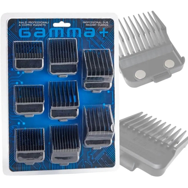 Gamma+ Stylecraft Double Magnetic Guards- Black - BUYBARBER.COM
