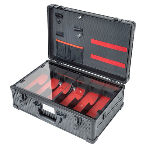 6 Clipper Professional Barber Portable Travel Case with Easy Slide Clipper Tray