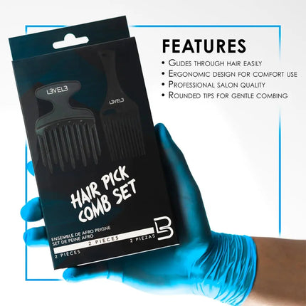Level 3 Hair PIck Comb Set | Shop Buy Barber 