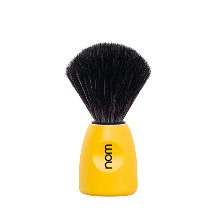 NOM Shaving Brush, Black Fibre, Plastic Lemon - BUYBARBER.COM