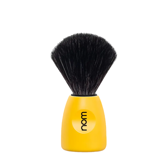 NOM Shaving Brush, Black Fibre, Plastic Lemon - BUYBARBER.COM