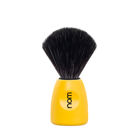 NOM Shaving Brush, Black Fibre, Plastic Lemon - BUYBARBER.COM