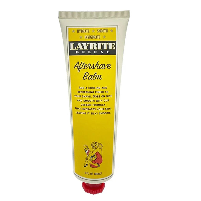 Layrite Deluxe aftershave balm tube on a white background
