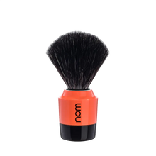 NOM Shaving Brush, Black Fibre, Plastic Black/Coral - BUYBARBER.COM
