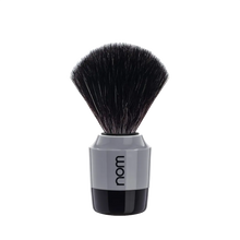 NOM Shaving Brush, Black Fibre, Plastic Black/Grey - BUYBARBER.COM