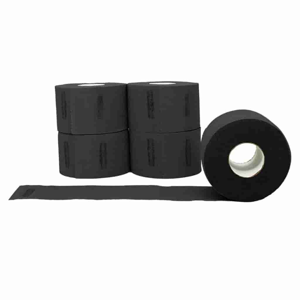 Level 3 Self Adhesive Neck Strips - Black - BUYBARBER.COM