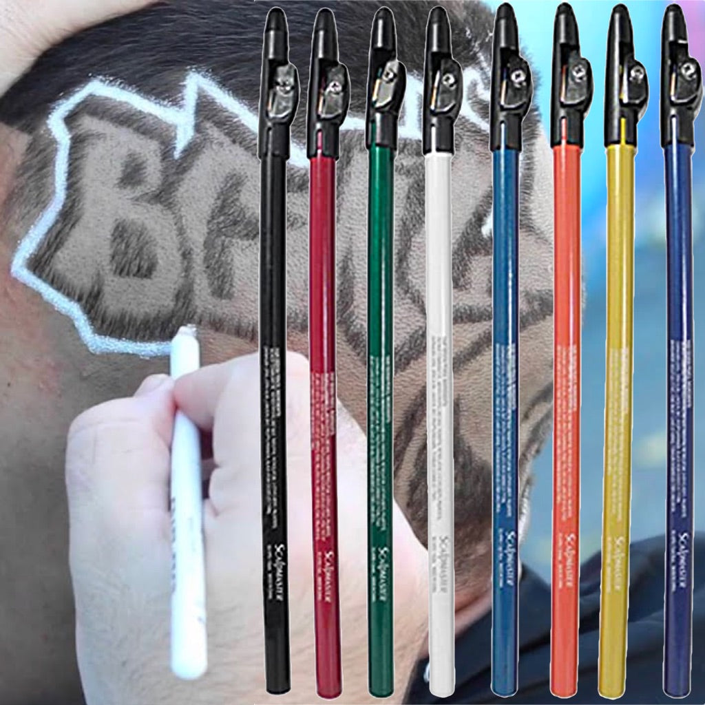 Scalpmaster Assorted Color Hair Design Pencil 8pcs