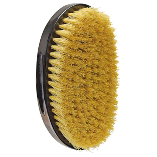 Deluxe Curved Oval Palm Brush White Boar Bristles - BUYBARBER.COM