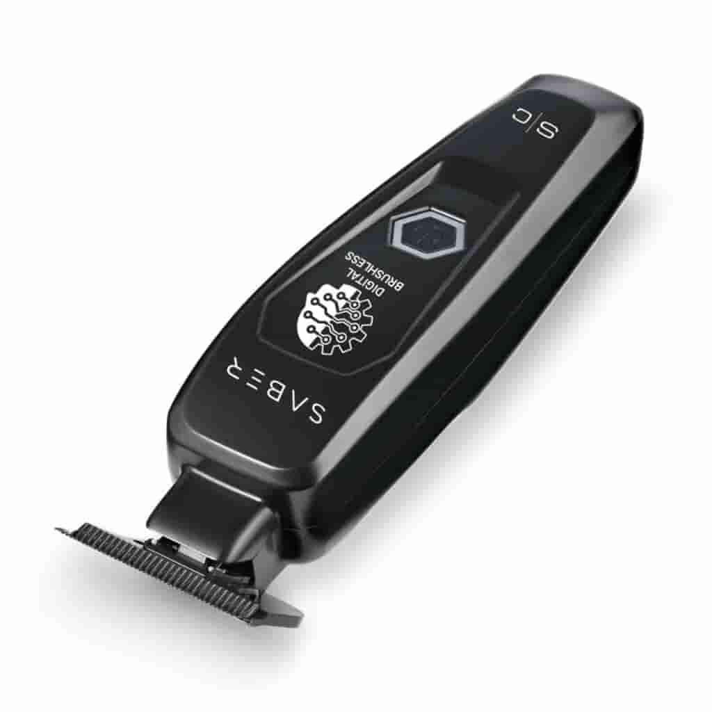 Saber Professional Full Metal Body Digital Brushless Motor Cordless Hair Trimmer - Black - BUYBARBER.COM