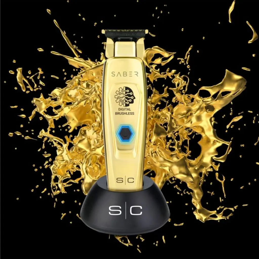 Saber - Professional Full Metal Body Digital Brushless Motor Cordless Hair Trimmer - BUYBARBER.COM