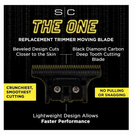 Replacement Fixed X-PRO Precision Gold Titanium Trimmer Blade with Black Diamond Carbon DLC The One Precision Deep cut Tooth Cutter Set - BUYBARBER.COM