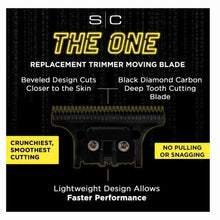 Replacement Fixed X-PRO Precision Gold Titanium Trimmer Blade with Black Diamond Carbon DLC The One Precision Deep cut Tooth Cutter Set - BUYBARBER.COM