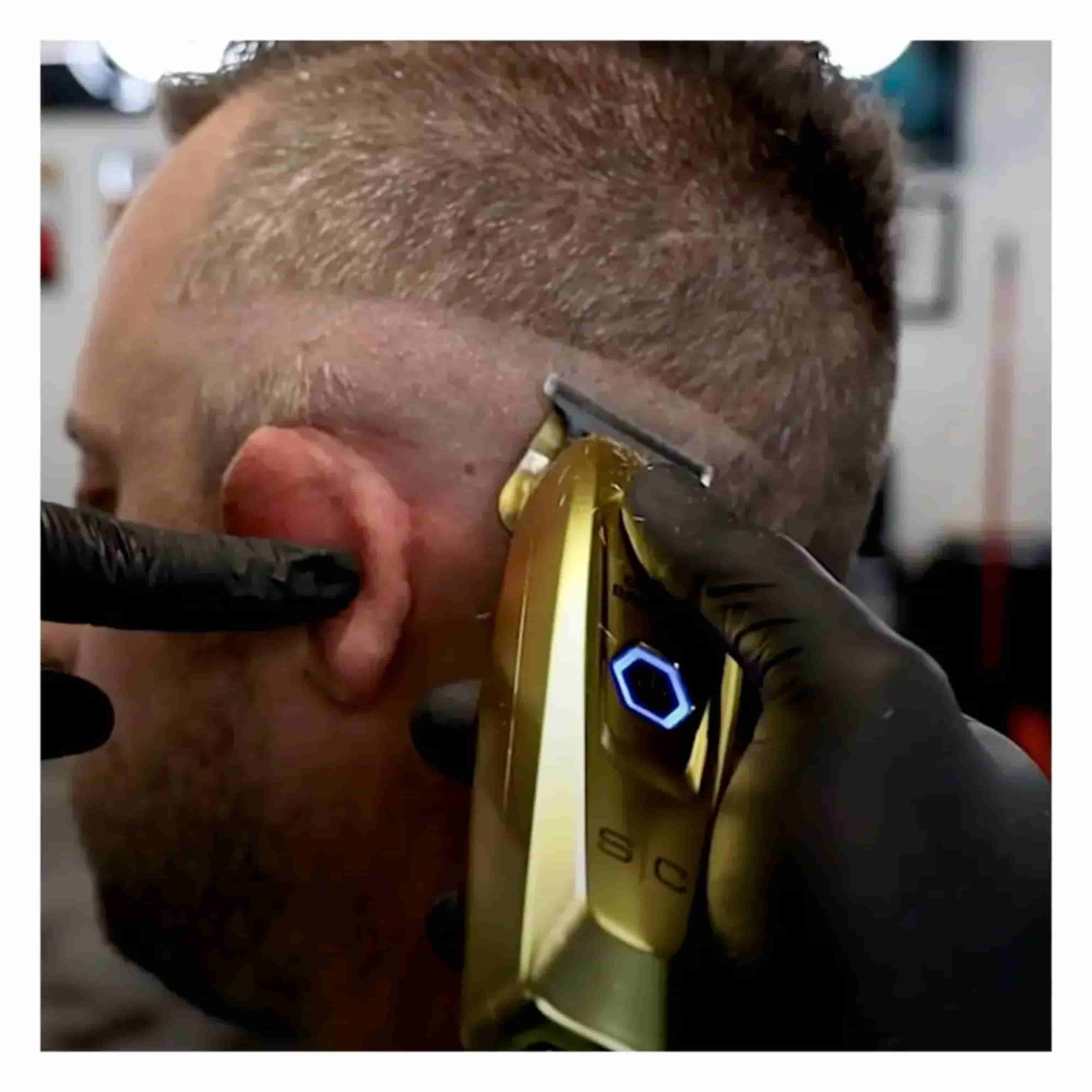 Replacement Fixed X-PRO Precision Gold Titanium Trimmer Blade with Black Diamond Carbon DLC The One Precision Deep cut Tooth Cutter Set - BUYBARBER.COM