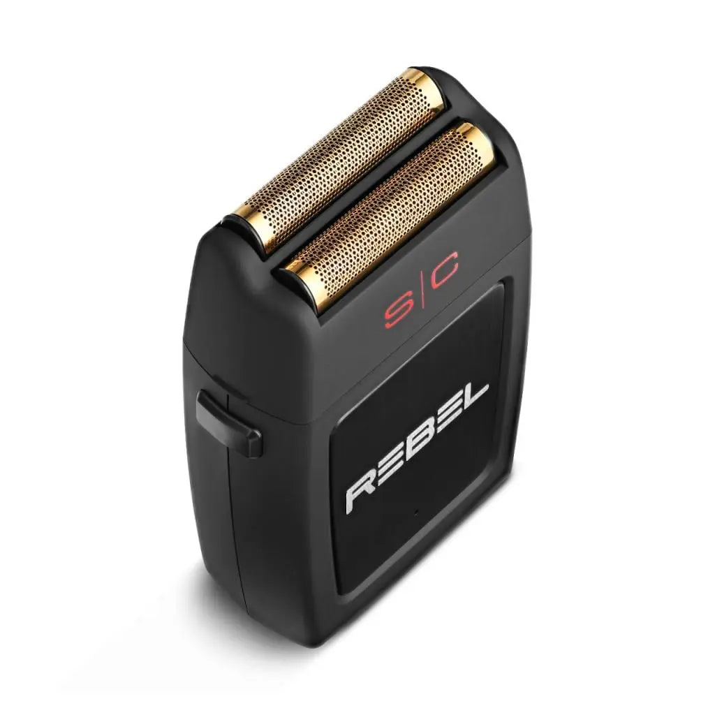 Rebel - Super Torque Motor Shaver with Gold Titanium Foil Head - BUYBARBER.COM