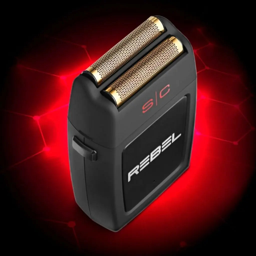 Rebel - Super Torque Motor Shaver with Gold Titanium Foil Head - BUYBARBER.COM