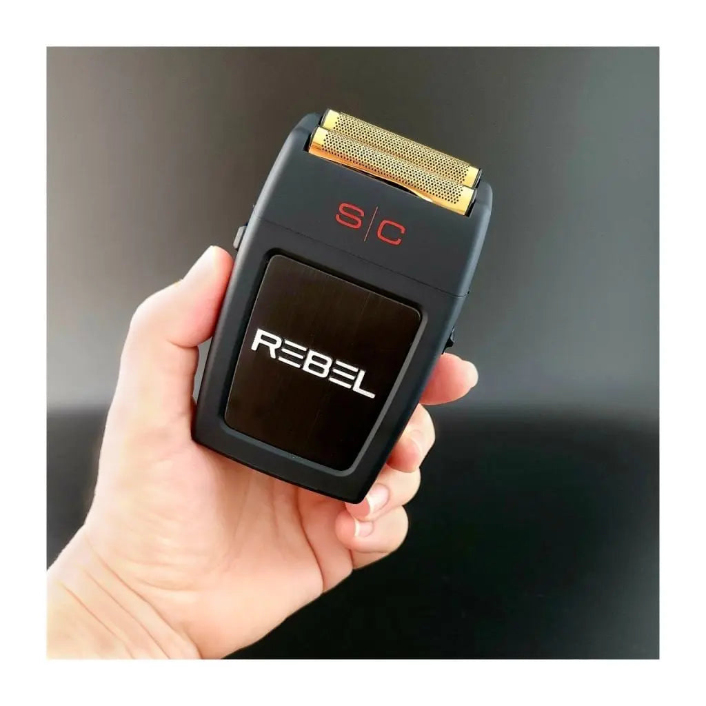 Rebel - Super Torque Motor Shaver with Gold Titanium Foil Head - BUYBARBER.COM