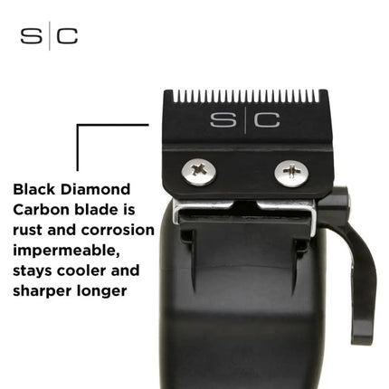 Gamma+ Stylecraft Fixed Black Diamond Fade Clipper Blade - BUYBARBER.COM