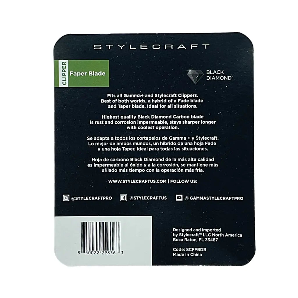 Gamma+ Stylecraft Replacement DLC Faper (Fusion) Fixed Clipper Blade Shop BuyBarber