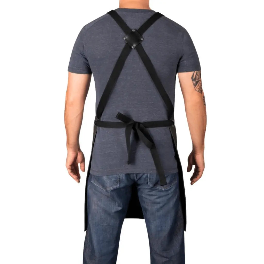 Heavy Weight Waterproof Professional Barber/Salon Apron Cross-Back Strap - BUYBARBER.COM